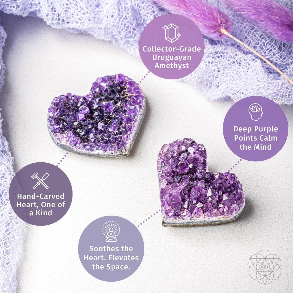 Uruguayan Amethyst Heart Cluster