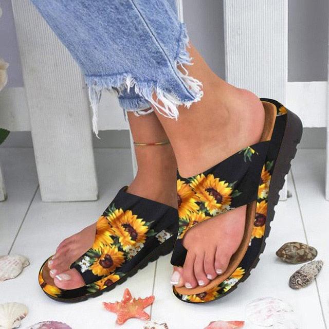 Women's Open-Toe Platform Flat Sandals